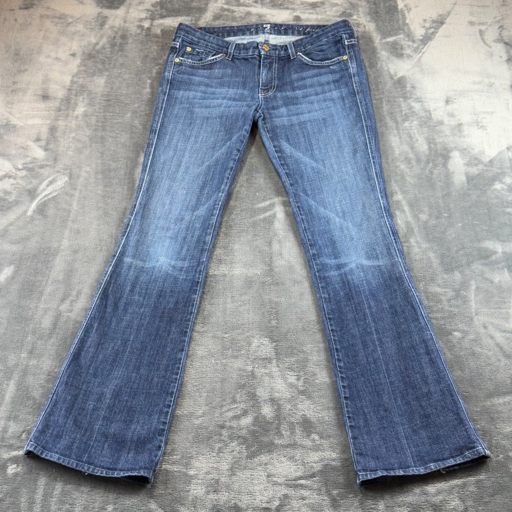 7 For All Mankind A Pocket Flare Jeans Size 29 Blue Denim U130055U-055UN